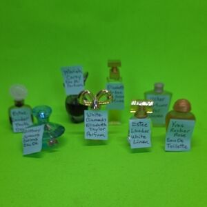 Perfume Vintage Lot of 8 Miniature Bottles Assortment Variety